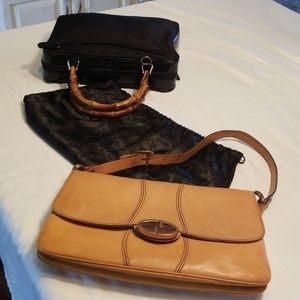 Gucci bags (2 Authentic)black and saddleback